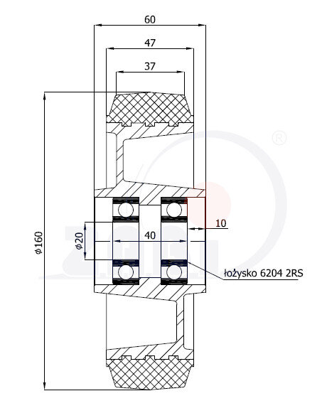 Ролики пластиковые и металлические, Ролики и колёса для гидравлических тележек, Отдельные колёса с обозначением A40GP
