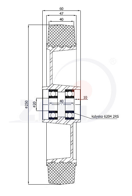 Ролики пластиковые и металлические, Ролики и колёса для гидравлических тележек, Отдельные колёса с обозначением A90GP