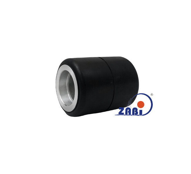 Ролики пластиковые и металлические, Ролики и колёса для гидравлических тележек, Алюминий- резина без подшипника с обозначением RAG-RB-80-100