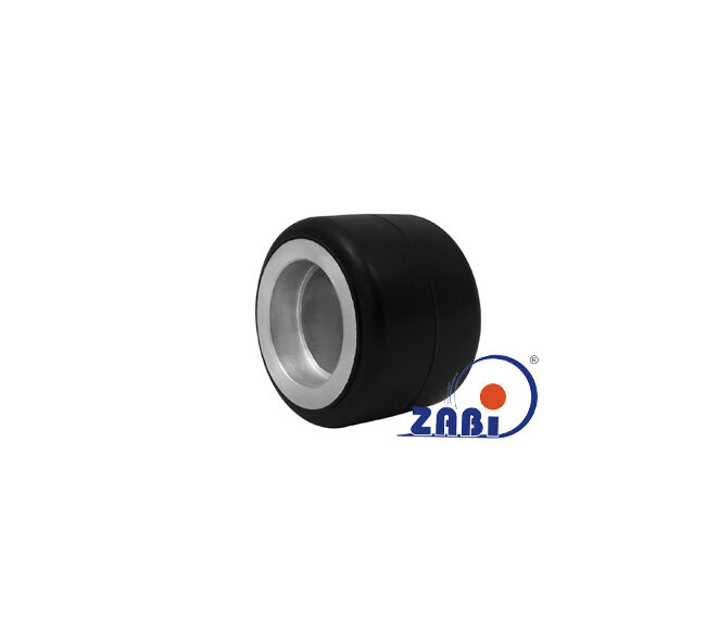 Ролики пластиковые и металлические, Ролики и колёса для гидравлических тележек, Алюминий- резина без подшипника с обозначением RAG-RB-80-60