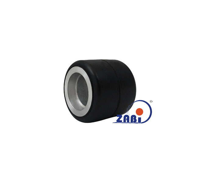 Ролики пластиковые и металлические, Ролики и колёса для гидравлических тележек, Алюминий- резина без подшипника с обозначением RAG-RB-80-70