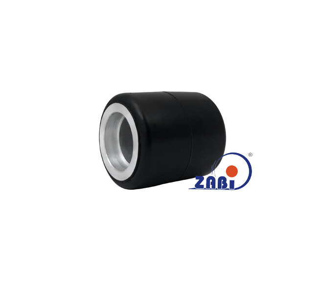 Ролики пластиковые и металлические, Ролики и колёса для гидравлических тележек, Алюминий- резина без подшипника с обозначением RAG-RB-80-90