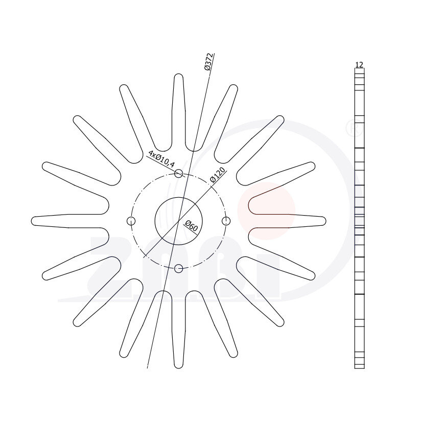 , Rolki tworzywowe i metalowe, Gwiazdy pielące o symbolu PIELNIK 375-16/83