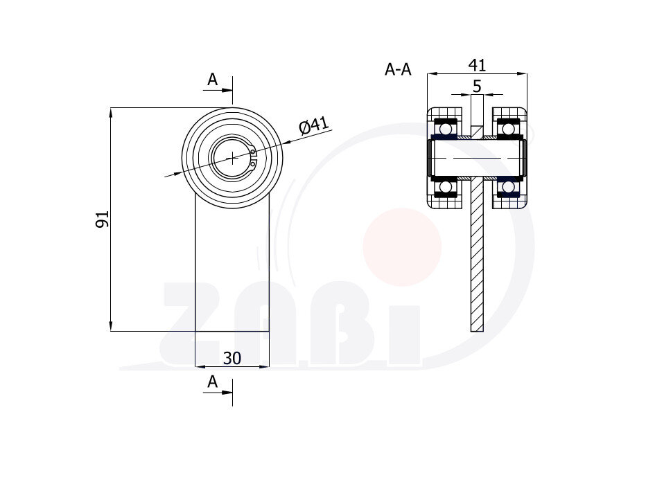 Wózki i akcesoria do bram, Wózki do bram przesuwnych, Do profili 50x50 ścianka 4mm o symbolu P-2M-50/4