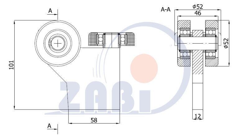 Wózki i akcesoria do bram, Wózki do bram przesuwnych, Do profili 60x60 ścianka 3mm o symbolu G-3MM-60
