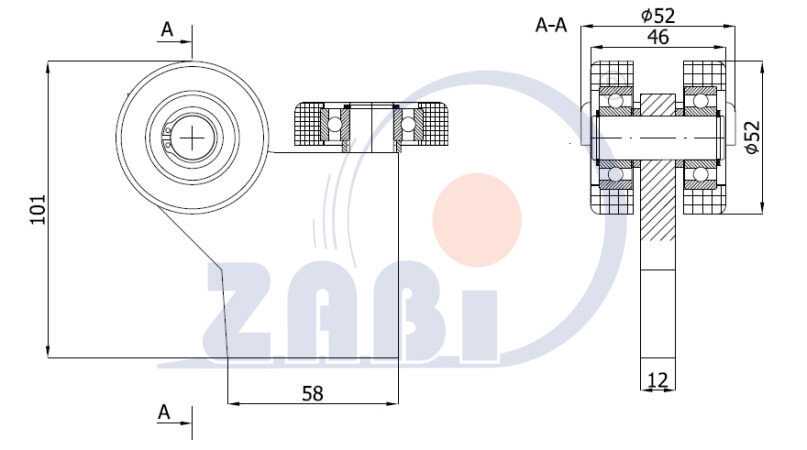Wózki i akcesoria do bram, Wózki do bram przesuwnych, Do profili 60x60 ścianka 3mm o symbolu G-3T-60