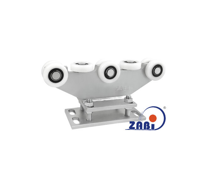 Wózki i akcesoria do bram, Wózki do bram przesuwnych, Do profili 70x70 ścianka 4mm o symbolu R-8T-70