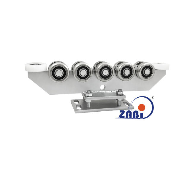 Wózki i akcesoria do bram, Wózki do bram przesuwnych, Do profili 80x80 ścianka 4mm o symbolu R-12M-80/4