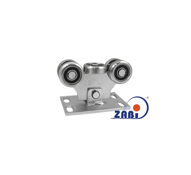 Wózki i akcesoria do bram, Wózki do bram przesuwnych, Do profili 80x80 ścianka 4mm o symbolu W-5MM-80M/4