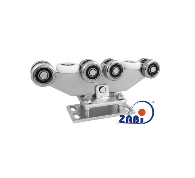 Wózki i akcesoria do bram, Wózki do bram przesuwnych, Do profili 80x80 ścianka 4mm o symbolu WR-10M-80/4