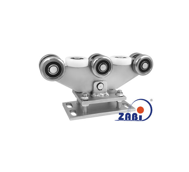 Wózki i akcesoria do bram, Wózki do bram przesuwnych, Do profili 80x80 ścianka 4mm o symbolu WR-8M-80/4