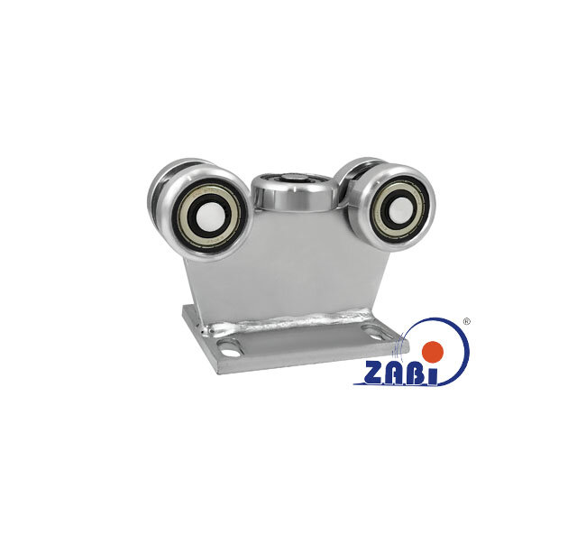 Wózki i akcesoria do bram, Wózki odporne na wysoką temperaturę do 180°C, Do profili 80x80 ścianka 5mm o symbolu 5MM-80E