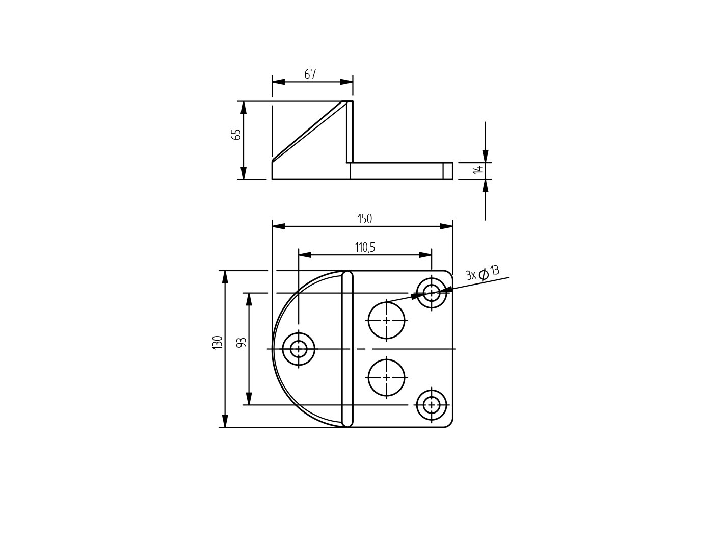 Wózki i akcesoria do bram, Akcesoria do bram, Stoper do bramy skrzydłowej o symbolu SMG-150