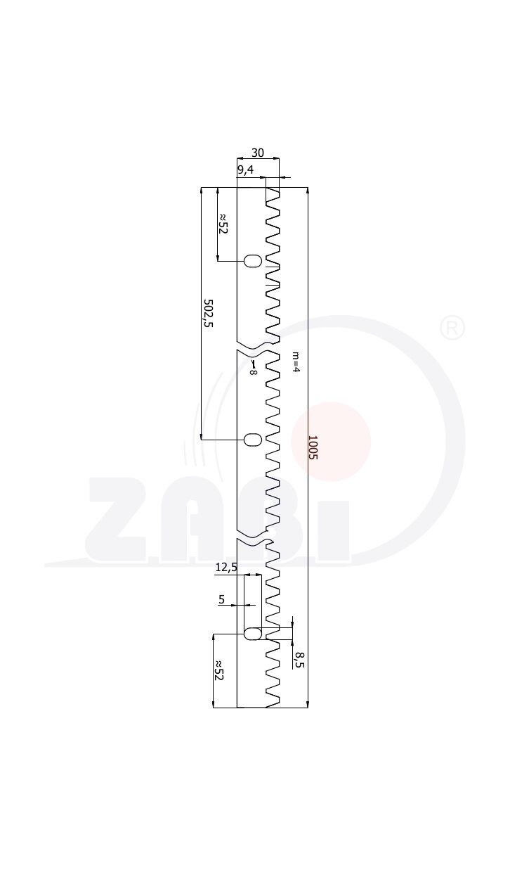 Wózki i akcesoria do bram, Akcesoria do bram, Pozostałe akcesoria o symbolu LZM/1000