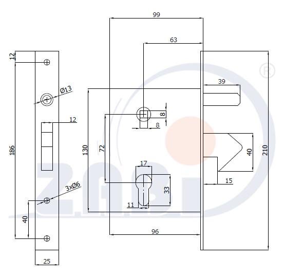Ролики для откатных ворот, Аксессуары для врот, с обозначением ZAMEK