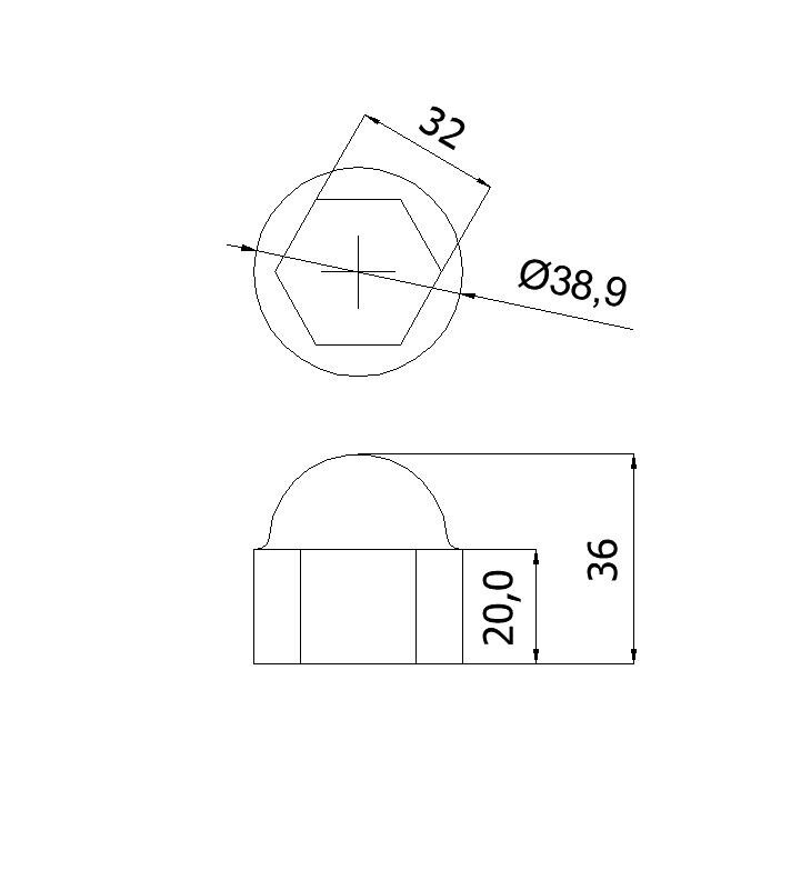 Wózki i akcesoria do bram, Zatyczki, maskownice i nasadki tworzywowe, Maskownica śrub, nakrętek o symbolu MS-M22