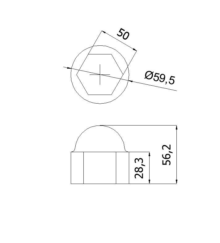 Wózki i akcesoria do bram, Zatyczki, maskownice i nasadki tworzywowe, Maskownica śrub, nakrętek o symbolu MS-M33